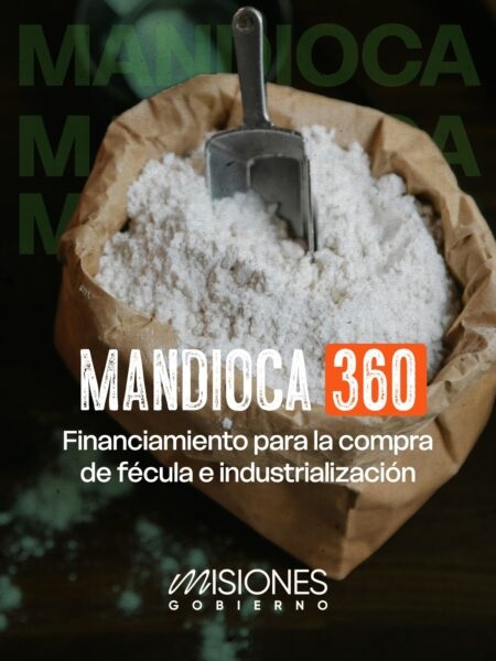 Misiones lanzó una línea de financiamiento de hasta $800 millones para fortalecer la industria de la fécula de mandioca 
