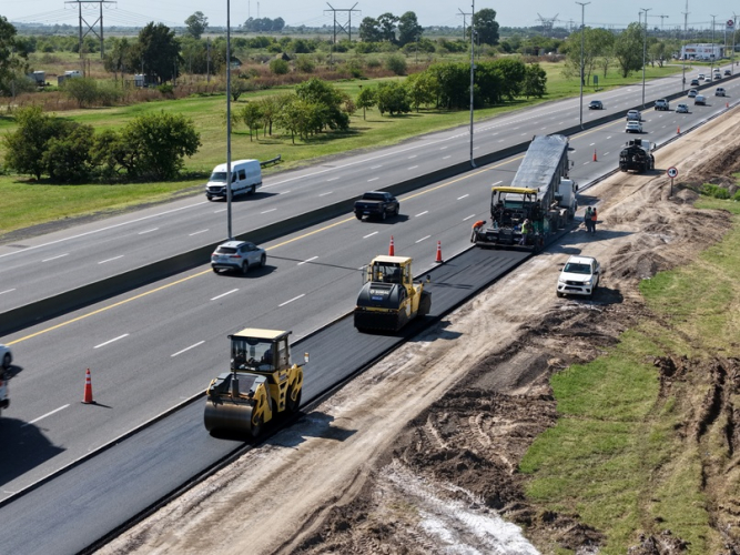 La Provincia avanza con la construcción del cuarto carril de la Autopista Bs-LP