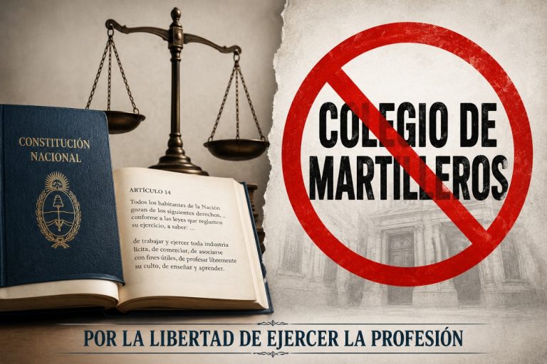 Martilleros: basta de colegiación obligatoria