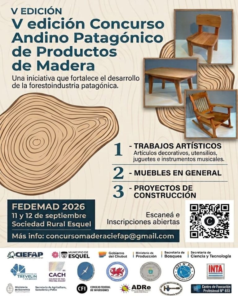 Esquel será sede de una nueva edición de la Feria de la Madera de la Patagonia